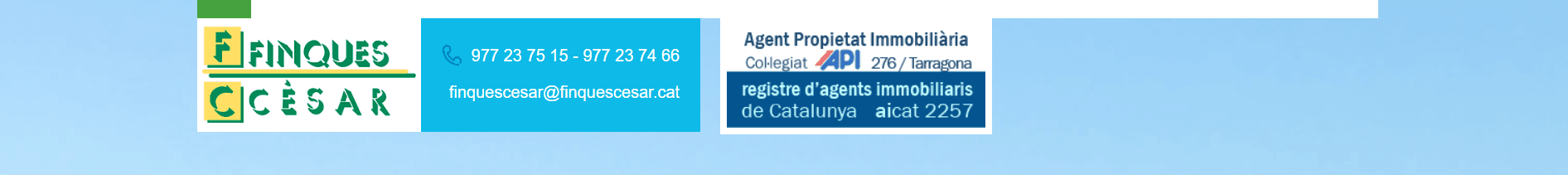 Finques Cèsar - Agencia inmobiliaria en Tarragona