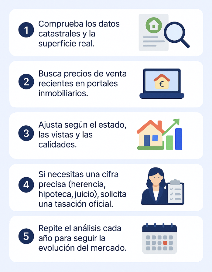 Consejos finales para saber el valor de tu vivienda